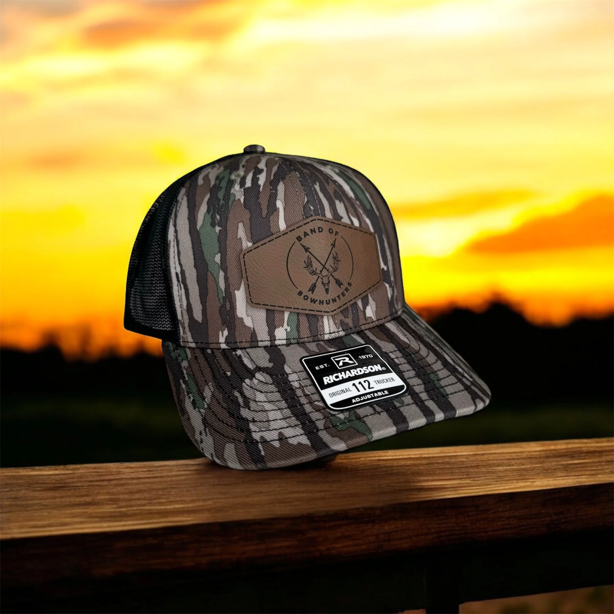 Skull & Arrow leather patch hat (realtree)